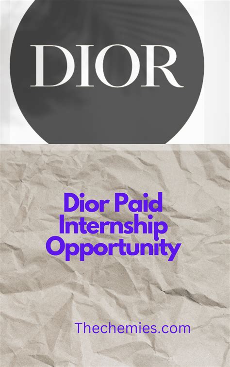 dior internship summer 2024|dior marketing internship.